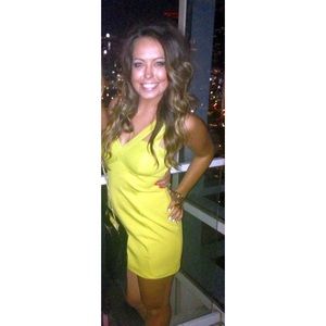 Lime colored tank dress